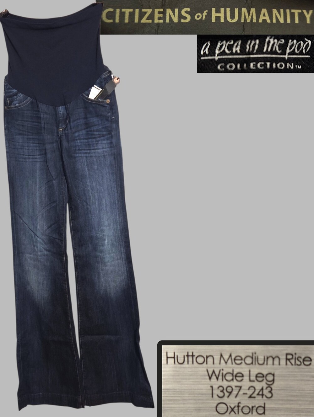 🆕️Hutton Mid-Rise Wide Leg Jeans, Oxford wash, NWT🪞⛓️